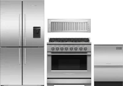 4 Piece Package Includes Refrigerator, Range, Hood And Dishwasher